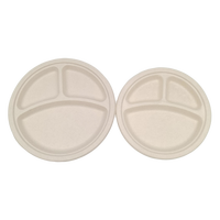 Assiettes de fête jetables en pâte de canne à sucre en papier bagasse fantaisie conçues sur mesure