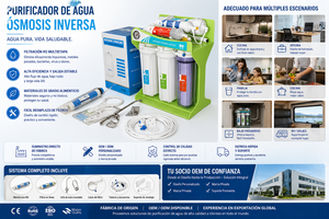 Système de filtration d'eau sous évier autonettoyant 5 étapes 100 GPD, écologique, pour usage extérieur, hôtelier et domestique, filtration 5 étapes - Product Image 6