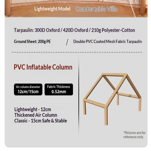 Tienda de Campaña Inflable Portátil de Doble Capa Oxford para Verano, con Apertura Automática Rápida, Impermeable y de Alta Calidad - Product Image 4