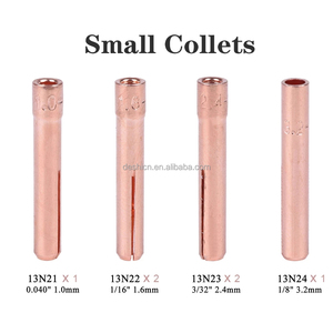 40 cái/lốc Tig Hàn ngọn đuốc bền phụ kiện thiết thực ống kính khí lùn mập Tig <span class=keywords><strong>10</strong></span> Pyrex cốc thủy tinh Collet vòi phun cho WP-9/20/25 - Product Image 5