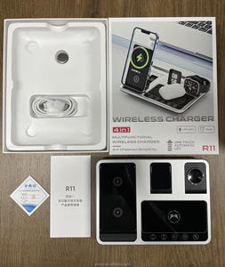 <span class=keywords><strong>Cargador</strong></span> inalámbrico con pantalla de tiempo con cable tipo C 4 en 1 soporte de carga inalámbrico multifuncional <span class=keywords><strong>para</strong></span> auriculares de teléfono y SmartWat - Product Image 6