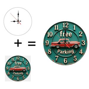 Round Wooden Wall <b>Clock</b> 25x25Cm <b>Silent</b> Quartz Home Decor Corridor Entrance <b>Clock</b> - Product Image 5