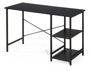 Escritorio de ordenador de oficina en casa, Estantes abiertos, tablero de melamina de Metal, muebles de mesa de oficina para edificio de oficinas, 2 unidades de almacenamiento - Product Image 1