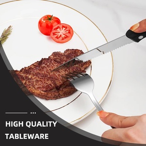 Juego de Cubiertos de Acero Inoxidable para Supermercado, 2 Piezas, Cuchillo y Tenedor para Carne, con Caja de Regalo - Product Image 6