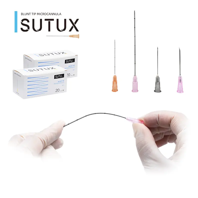 Sutux Medical Consumables 27G 38mm Microcannula Ha filler injection cannula
