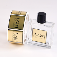 Autocollants personnalisés |   Autocollant en feuille d'or et étiquette métallique pour parfum, étiquettes dorées personnalisées en relief pour flacons de parfum haut de gamme