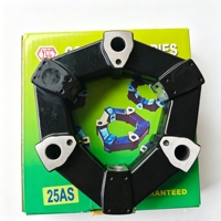 Accouplement en caoutchouc 25AS, accouplement flexible YCC pour pièces de moteur de pompe hydraulique d'excavatrice