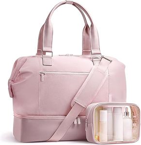 Sac de <span class=keywords><strong>voyage</strong></span> pour femme, sac de week-end 40L approuvé par les compagnies aériennes, avec compartiment à chaussures et poche étanche pour articles mouillés - Product Image 1