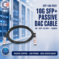 Câble Twinax DAC passif 10G SFP+ compatible KEXINT Cisco SFP-H10GB-CU1M 1m pour connexions de commutateurs de centre de données