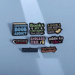 Pin de Solapa para Amantes de los Libros, Pines Esmaltados con Temática de Libros, Pines Surtidos al por Mayor para Regalo de Biblioteca, Coleccionable - Product Image 4