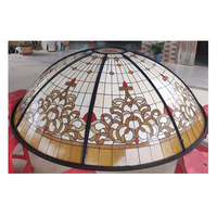 Plafond en verre teinté, toit, fenêtre, mosaïque faite à la main, plafond en verre teinté, Art décoratif, lucarne en verre teinté