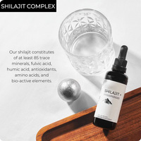 OEM, marque privée, usine, gouttes de shilajit de l'Himalaya purifiées naturellement, extrait d'acide fulvique, résine liquide, liquide oral, soutien immunitaire