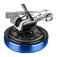 Diffuseur d'arômes solaire transfrontalier en plastique pour voiture, version mini Q, avec ornement hélicoptère rotatif pour parfum liquide