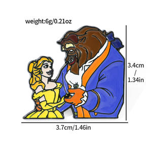 Cartoon Film Beauty Beast Brosche Marie Katze Welpe Rucksack Zubehör Metall Abzeichen Email lierungs technik Digital Messing Zink" - Product Image 4