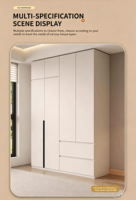 Armoire à une porte en bois massif, style crème moderne et simple, pour chambre à coucher, rangement combiné, toucher agréable, utilisation hôtelière, design pliable
