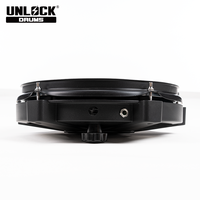 UNLOCK Pad de batterie électronique portable léger de 10 pouces, noir, en plastique, avec déclencheur MIDI, accessoire d'instrument de musique