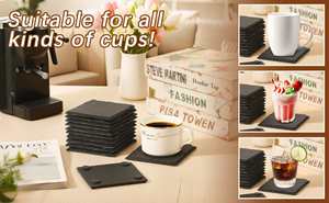 Posavasos de Pizarra Negros Personalizados con Envío Gratuito para el Hogar, Oficina, Cocina, Regalo, Boda, Bar, Fiesta, para Grabado Láser - Product Image 4