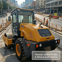 Compacteur à double tambour vibratoire Core Gear ABG avec moteur Changchai, forte puissance de fouillisage et vitesse de déplacement rapide pour l'asphalte