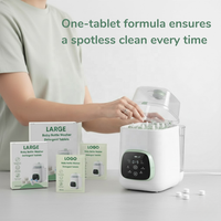 Tablettes de lavage pour biberons jetables, écologiques, à base d'enzymes, sans danger pour les accessoires d'alimentation en silicone et en plastique