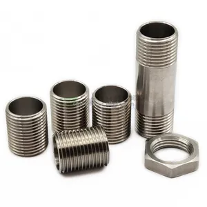 Stainless Steel SS304/316 Pipe Fittings Round Close Nipple Schedule 40 Welded 1/2 BSP Male