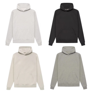 Sweat à capuche oversize en molleton épais à épaules tombantes, personnalisé avec impression de lettres, style streetwear, en mélange de coton, prêt à être expédié - Product Image 1