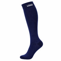 Chaussettes de compression pour la récupération sportive des jeunes, commande en gros, logo personnalisé, respirantes, hauteur genou, en coton, pour cyclisme, club de football, gym