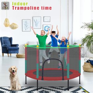 Trampoline pour enfants, trampoline de gymnastique avec filet de sécurité pour une utilisation en extérieur et en intérieur - Product Image 3