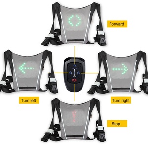 Sans fil rechargeable pour vélos et scooters ECEEN <span class=keywords><strong>veste</strong></span> avant et arrière double visible led <span class=keywords><strong>clignotant</strong></span> sac à dos turn si - Product Image 5