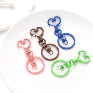 Lot de crochets porte-clés en forme de cœur, fermoirs pivotants colorés en métal à ressort, boucles à pression pour porte-clés, accessoires pour loisirs créatifs <span class=keywords><strong>DIY</strong></span> - Product Image 6