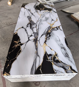Decoración del Hogar, Lámina de <span class=keywords><strong>PVC</strong></span> con Efecto Mármol de 2mm, Dorada, Nueva Colección, Alto Brillo, para Interiores - Product Image 6