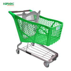 Chariot de courses et chariot de supermarché en plastique de grande capacité 150L de haute qualité Highbright - Product Image 1