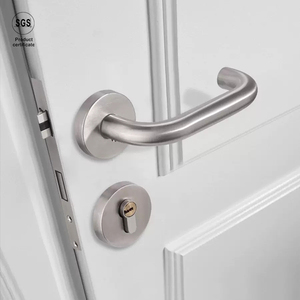 Sang trọng bán buôn thép không gỉ LEVER Door Lock Set SS Black Gold phần cứng kéo khóa Knob Door & cửa sổ xử lý - Product Image 2