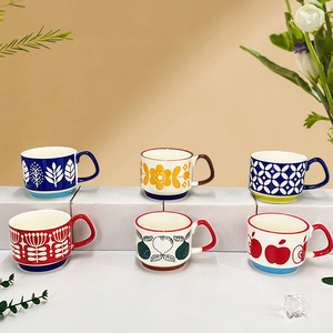 SYL Retro ins tasse en céramique, impression d'oreille suspendue, sublimation, émail, peut être empilé, tasse créative, couple, <span class=keywords><strong>petit</strong></span> déjeuner, tasse à lait, <span class=keywords><strong>café</strong></span> - Product Image 2