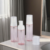 Botol Semprot Busa PET PP 50ml 60ml 65ml Kemasan Kosong Bulat untuk Sampo Losion Krim Perawatan Kulit Serum Sablon Logo