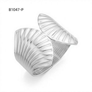 Amy Amy Fashion Bangle B1047 <b>Silver</b> Plated <b>Cuff</b> <b>Bracelet</b> For Women Trendy Plant Design Gift Jewelry - Product Image 1