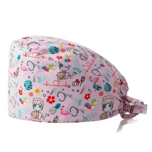 Gorro Quirúrgico para Mujer, Estilo Verano, para Doctoras, Enfermeras, Hombres, Cirugía, Anestesia, con Estampado, Transpirable y Elástico - Product Image 4