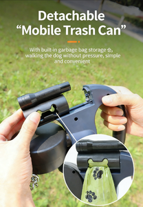 HiCyber Dual-Head Retractable <b>Dog</b> Leash with LED <b>Light</b> Durable ABS Material Adjustable & Easy Handle for Small/Medium <b>Dogs</b> - Product Image 3