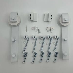 Quincaillerie de porte de <span class=keywords><strong>grange</strong></span> blanche pour porte coulissante - Product Image 5