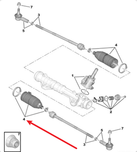 Ensemble de botte de direction 406682 pour Peugeot 206 307 308 3008 <span class=keywords><strong>SUV</strong></span> 1.6 THP 16V C4 PICASSO <span class=keywords><strong>DS5</strong></span> veste anti-poussière de direction - Product Image 1