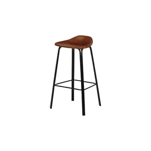 Modern Eco-friendly Mango Wood Frame Vintage Leather Bar <b>Stools</b>-Commercial Use for School Living Room Outdoor Dining-Blue Ocean - Product Image 1