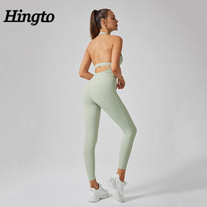 Mono de Fitness de una pieza de compresión de piel, mono activo para mujer, mono de gimnasio para mujer, mono de Fitness con cuello Halter sin espalda - Product Image 6