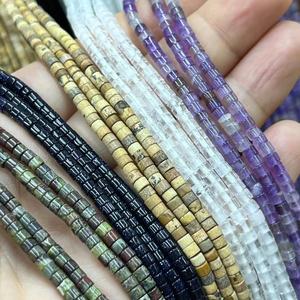 Disque de <span class=keywords><strong>pierre</strong></span> <span class=keywords><strong>naturelle</strong></span> en agate de quartz, 2x4mm, à facettes, Haixi, pour la création de bijoux raffinés et tendance, environ 380mm - Product Image 6