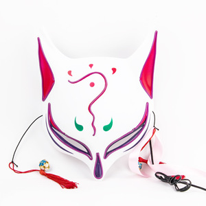 Personalizado luminoso <span class=keywords><strong>Onmyoji</strong></span> Halloween Douyin carnaval noche fantasma danza máscara Internet Celeb Fox cara plástico PVC Material El Fox - Product Image 5