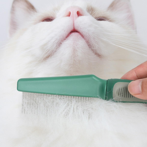 Peine para Pelo de Perro con Mango de Goma, Peine Antipulgas con Dientes Largos y Cortos para Perros y Gatos - Product Image 5