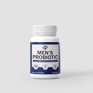 OEM/ODM Hotselling Probiotische capsules voor mannen, 70 miljard CFU, 8 soorten, Selenium, ondersteunt de spijsvertering, microbioom & immuungezondheid - Product Image 1