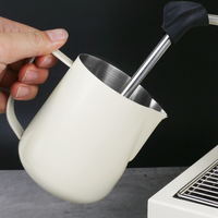 Tasse à mousse de lait et à latte art Nibu Wholesale 2.0 en acier inoxydable 304, modèle bec de perroquet, pour café et latte art