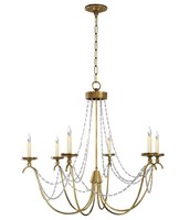 Lustre Cano Lighting en cristal doré, bras en métal courbés avec lumières de bougies, éclairage de plafond pour la maison à lueur chaude