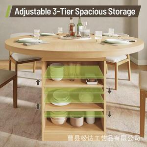 <b>Wooden</b> <b>extendable</b> oval floor <b>table</b>, simple tea <b>table</b>, solid wood rectangular <b>dining</b> <b>table</b> for small homes and apartments. - Product Image 2