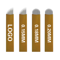 Aiguilles de microblading jetables de haute qualité 0,18 mm pour sourcils, fournitures de microblading, aiguilles micro-nano Tebori