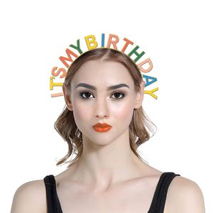 क्रिसमस के रंगीन रंगीन बाल बैंड बच्चों के जन्मदिन की पार्टी की सजावट प्लास्टिक हेडबैंड - Product Image 2